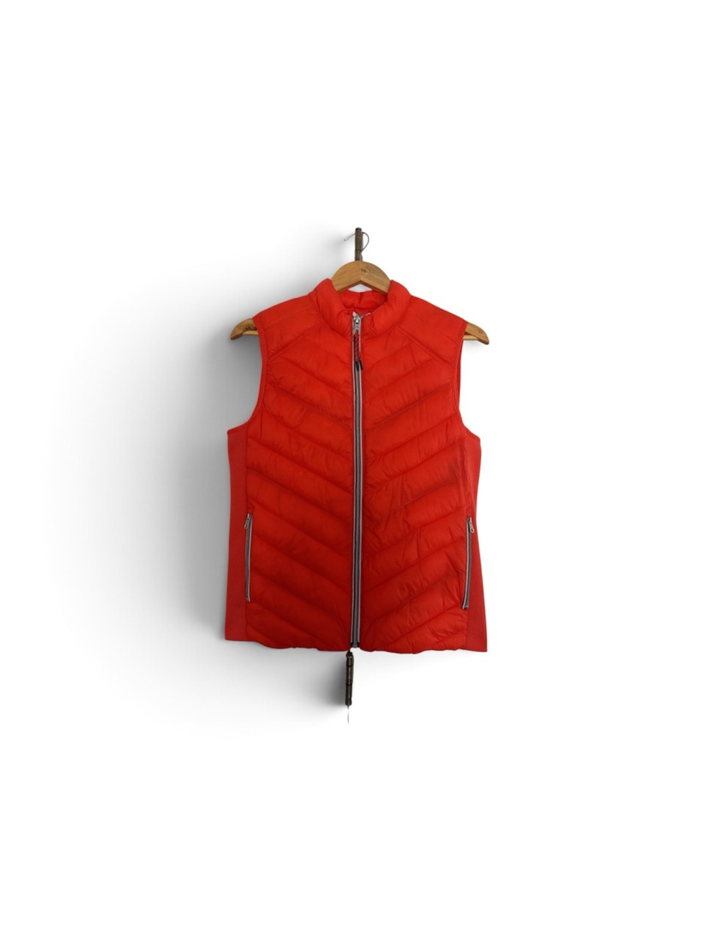 GAP Bright Red Quilted Puffer Vest - Zip Front